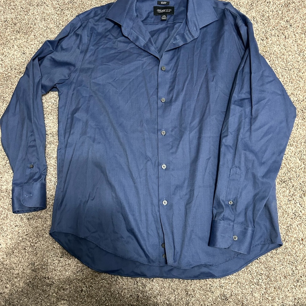 Kenneth Cole Navy Dress Shirt